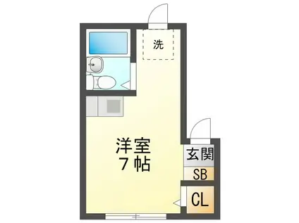 メゾンボザール(ワンルーム/1階)の間取り写真