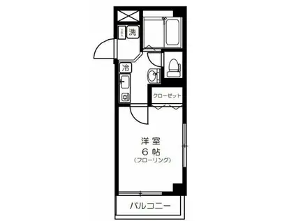 ピュア清澄白河(1K/2階)の間取り写真