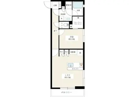 ハーモニーレジデンス大森山王002(1LDK/3階)の間取り写真