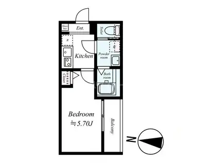 GRADUS大和田(1K/3階)の間取り写真