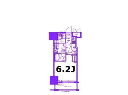 ZOOM横浜桜木町(1K/3階)の間取り写真