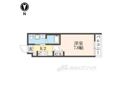 THECITYRESIDENCE京都吉祥(1K/5階)の間取り写真