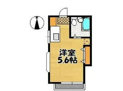 第一サンハウス(ワンルーム/1階)の間取り写真