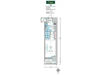 リヴシティ栄参番館(1K/11階)の間取り写真