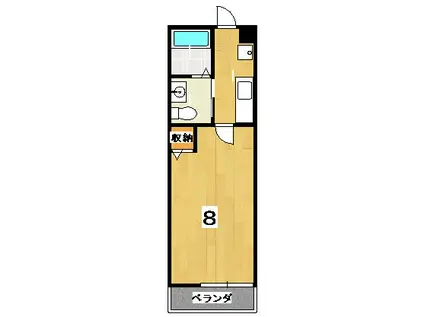 リベルテ・惠(1K/1階)の間取り写真