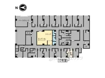 CASA MIA 北白川(ワンルーム/2階)の間取り写真