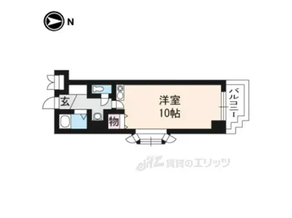 ドエル竹鼻(1K/5階)の間取り写真