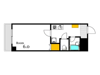 はくしま東ビル(1K/4階)の間取り写真
