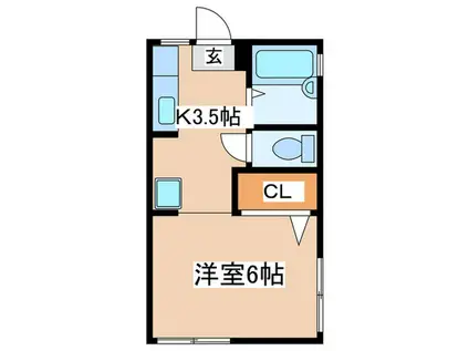 PALMORINO(1K/2階)の間取り写真