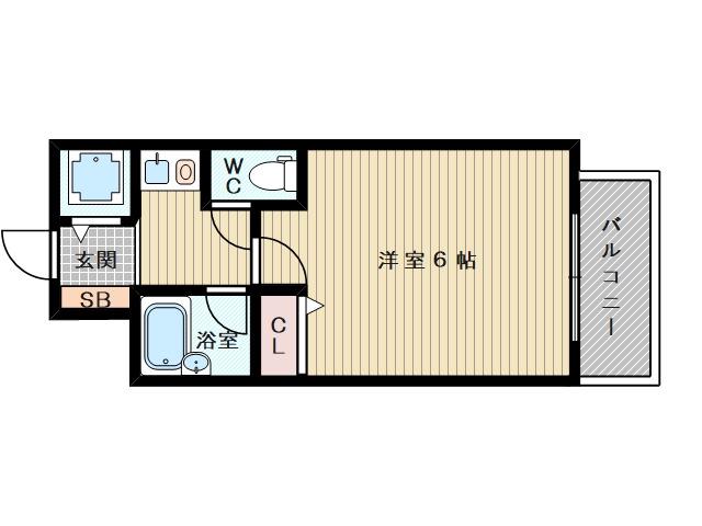 エスティライフ新大阪(1K/8階)の間取り写真