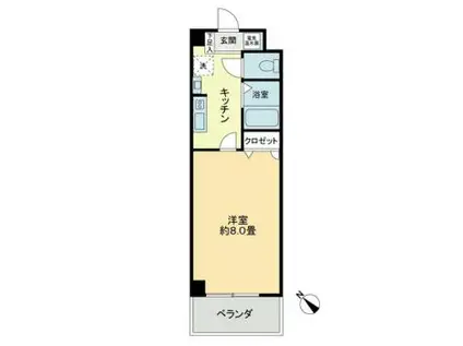 ベレーサ本山(1K/1階)の間取り写真