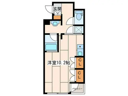 VILLA MUSE(ワンルーム/2階)の間取り写真