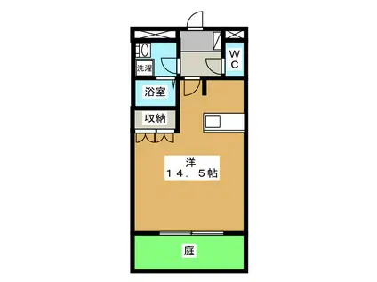 TRESOR(ワンルーム/1階)の間取り写真