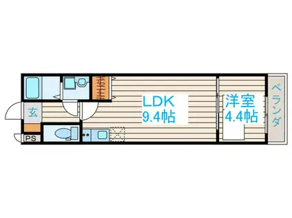泉中央プレシア(1LDK/3階)の間取り写真