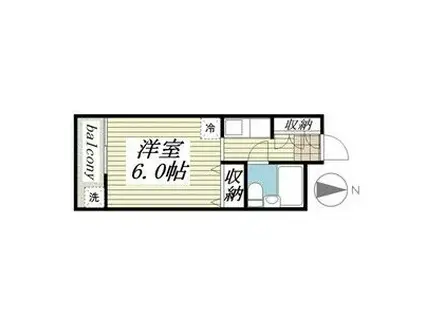 メゾン・ド・ティセ(ワンルーム/4階)の間取り写真