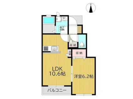 カーサ・パーチェ上東 101(1LDK/1階)の間取り写真