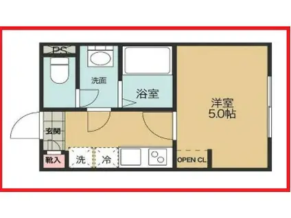 フラワーガーデン日暮里(1K/1階)の間取り写真