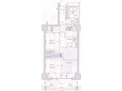 パークホームズ月島二丁目(2LDK/4階)の間取り写真