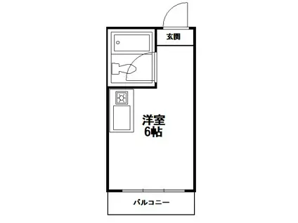 モンメゾン(ワンルーム/4階)の間取り写真