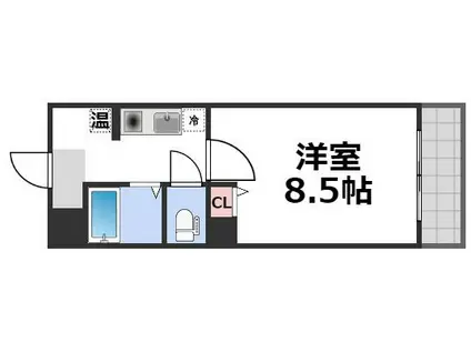 ヴェローナI(1K/11階)の間取り写真