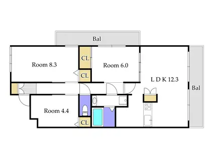 FIORE(3LDK/2階)の間取り写真