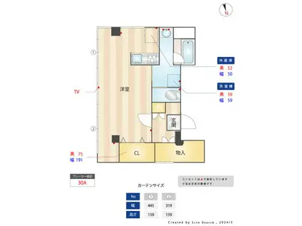 FUJIIマンション(ワンルーム/2階)の間取り写真