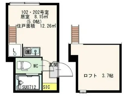 アーバンレジス(ワンルーム/1階)の間取り写真