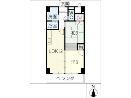 マ・メゾン代官(2LDK/9階)の間取り写真