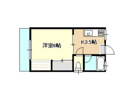 大和コーポ(1K/1階)の間取り写真