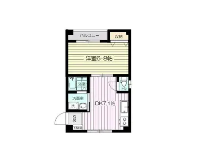 ブレス亀有(1DK/3階)の間取り写真