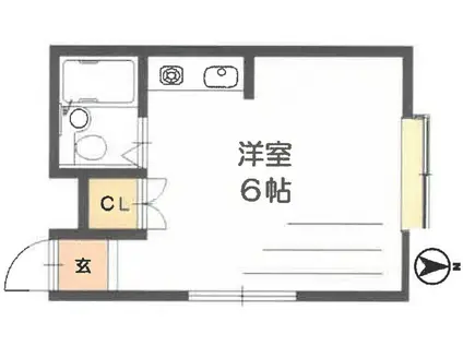 FS関目マンション(1K/3階)の間取り写真