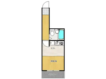 リバティープラザ天神尾(1K/6階)の間取り写真