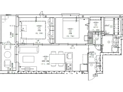 イーストIII(2LDK/2階)の間取り写真