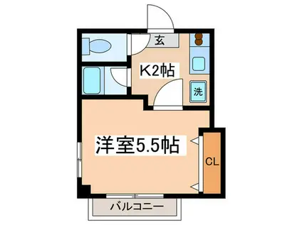 THEフォートクワハラ(1K/1階)の間取り写真