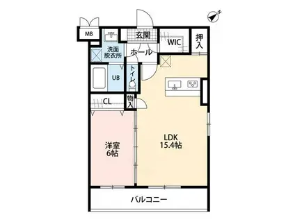 BEST HOME FUMI(1LDK/4階)の間取り写真