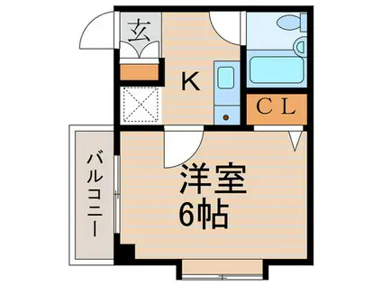 コンフォートNY(1K/1階)の間取り写真