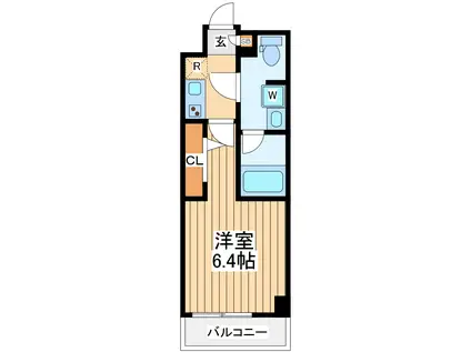 ラフィスタ川崎大師(1K/4階)の間取り写真