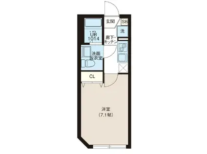 レピュア西巣鴨駅前レジデンス(1K/1階)の間取り写真