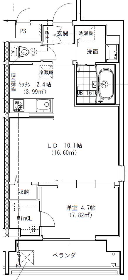 あおなみ線 荒子川公園駅 徒歩40分 3階建 築8年(1LDK/1階)の間取り写真