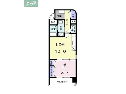 アバンツァート(1LDK/6階)の間取り写真