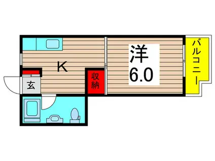 ワコー第9梅田マンション(1K/5階)の間取り写真