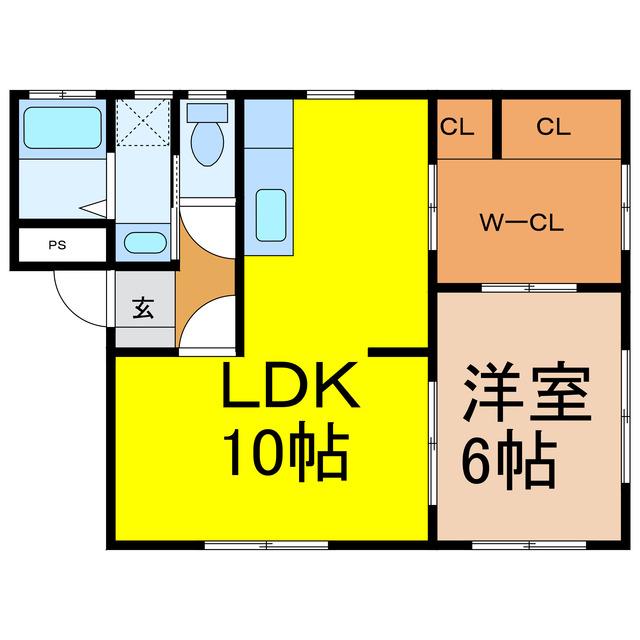 メゾンAKIRA(1SLDK/1階)の間取り写真