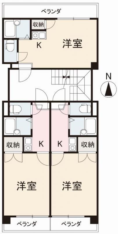 コート松島IV(1K/4階)の間取り写真