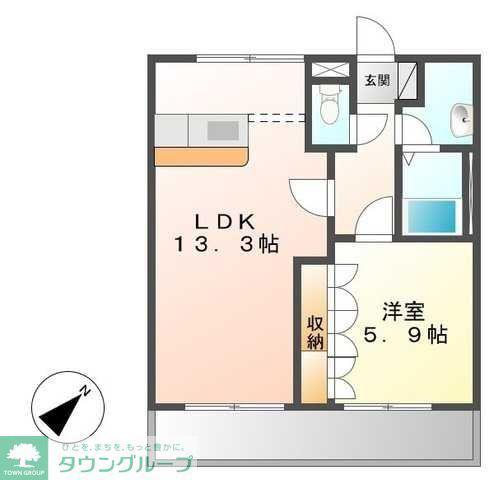 ETERNALLY(1LDK/1階)の間取り写真