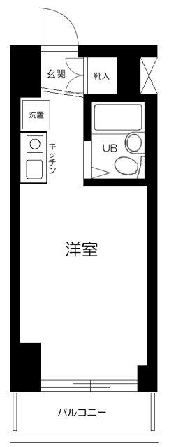プライムステイ築地(ワンルーム/10階)の間取り写真