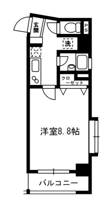 クリエ笹塚(1K/5階)の間取り写真