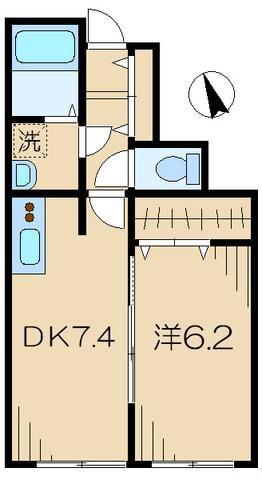CARA西荻窪(1LDK/1階)の間取り写真