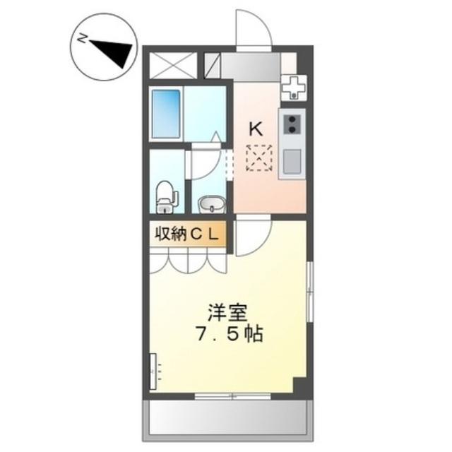 ラピュタ(1K/1階)の間取り写真