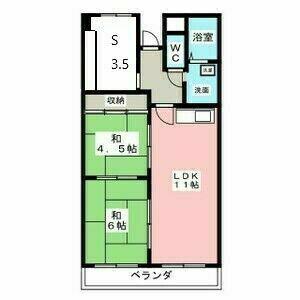 サンベアーマンション金山(2SLDK/5階)の間取り写真