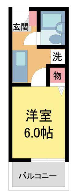 メゾンMUROMACHI(1K/1階)の間取り写真